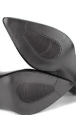 Liselotte Esnek Yumuşak Kaymaz Taban (4/6cm) Siyah Süet  Açık Lastikli V Toka Kadın Topuklu Ayakkabı - Görsel 6
