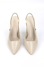 Zerina Bej Rugan Esnek Yumuşak Kaymaz Taban İnce Topuklu (11cm) Kadın Stiletto - Görsel 3