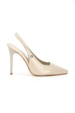 Zerina Bej Rugan Esnek Yumuşak Kaymaz Taban İnce Topuklu (11cm) Kadın Stiletto - Görsel 5
